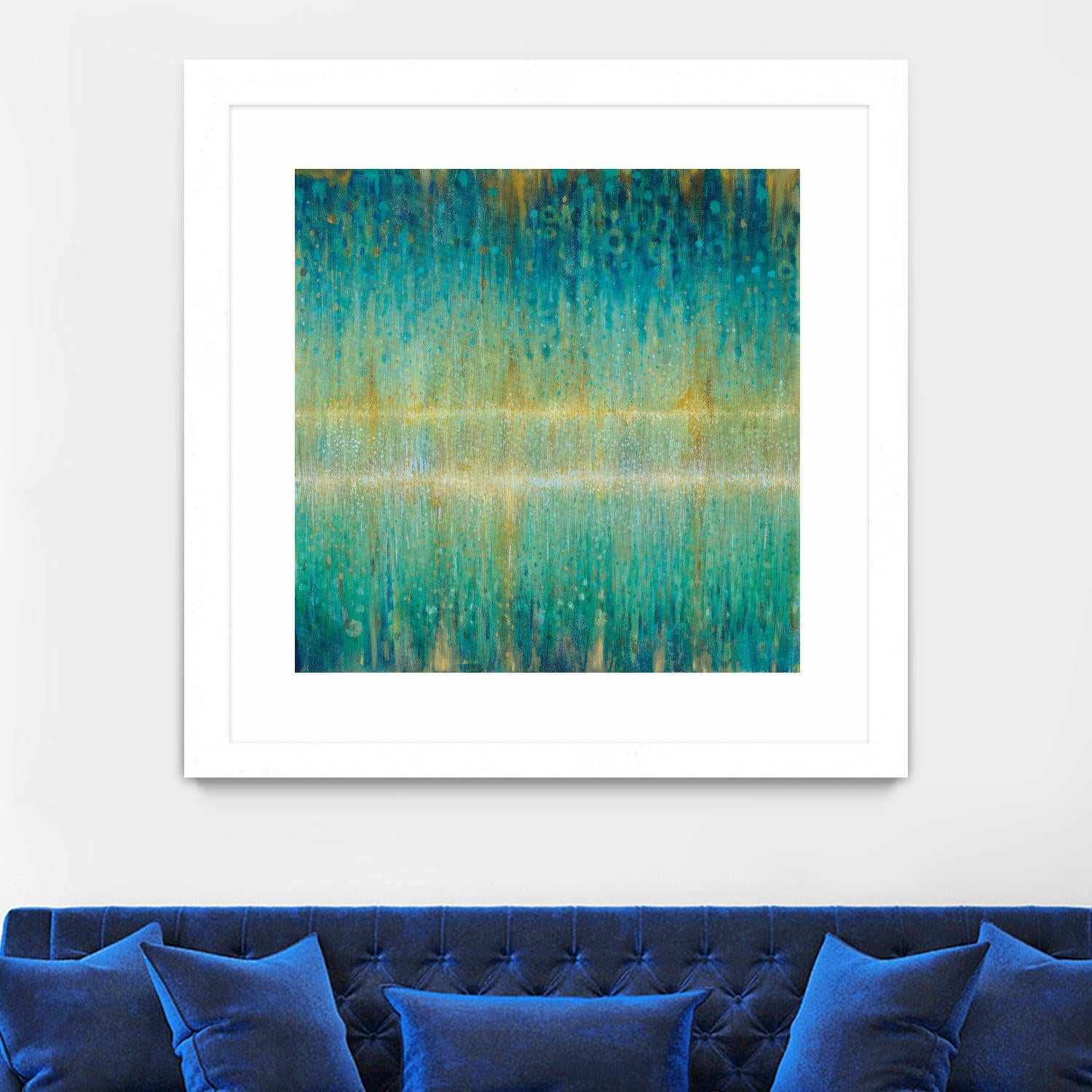 Rain Abstract I by Danhui Nai on GIANT ART - yellow abstract