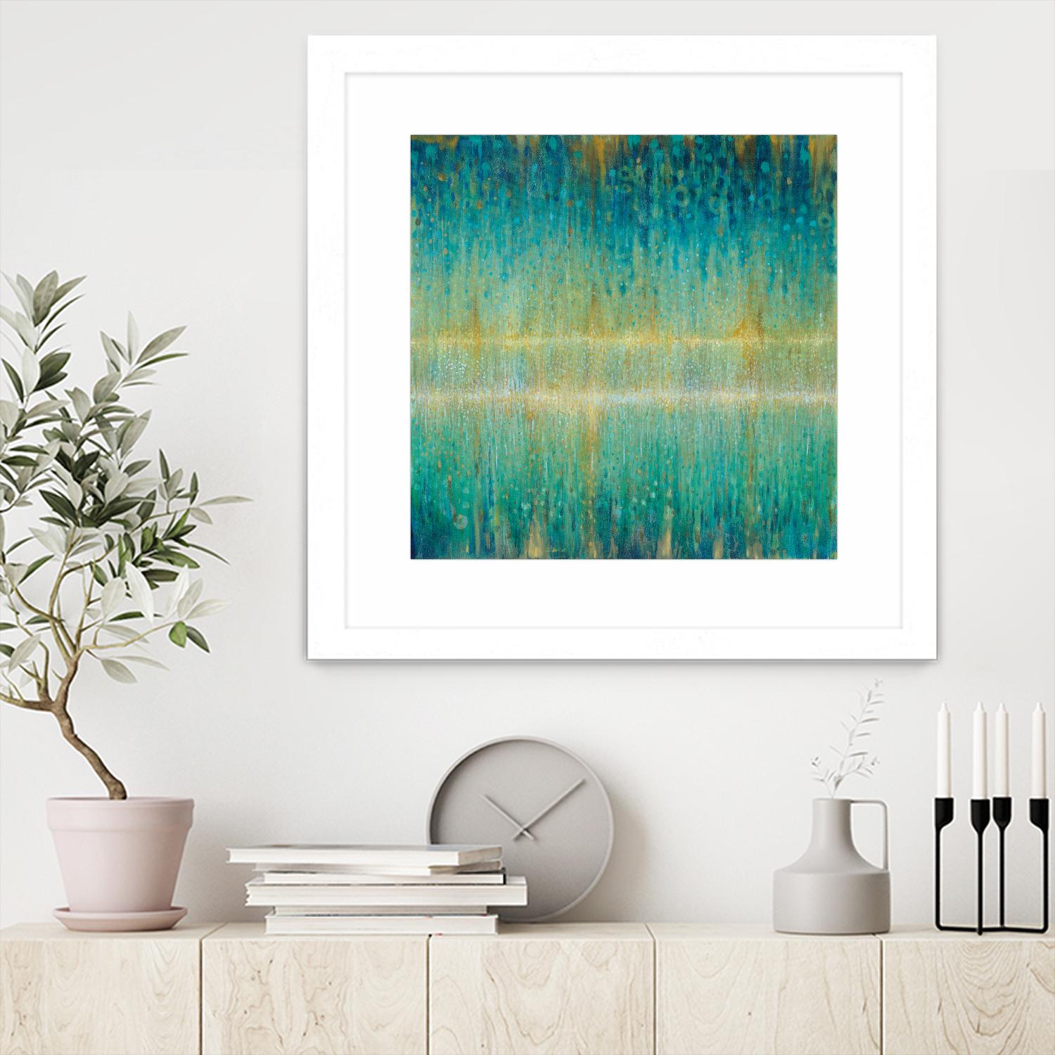 Rain Abstract I by Danhui Nai on GIANT ART - yellow abstract