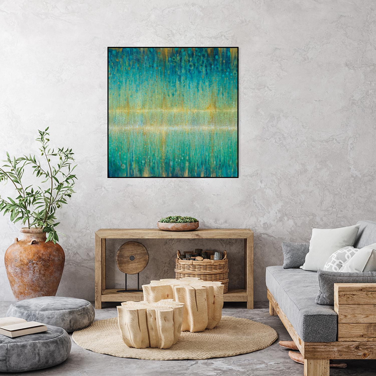 Rain Abstract I by Danhui Nai on GIANT ART - yellow abstract