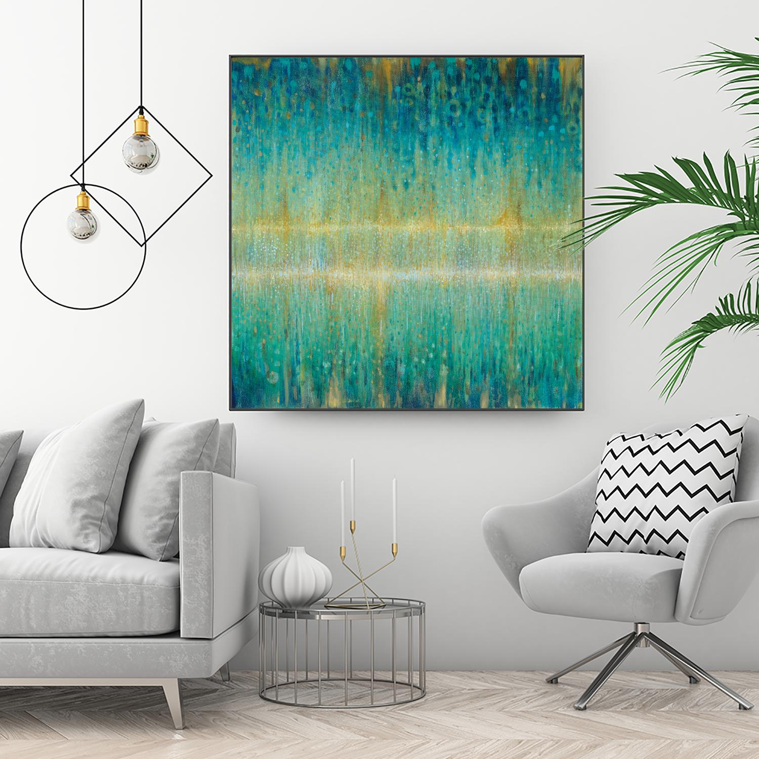 Rain Abstract I by Danhui Nai on GIANT ART - yellow abstract