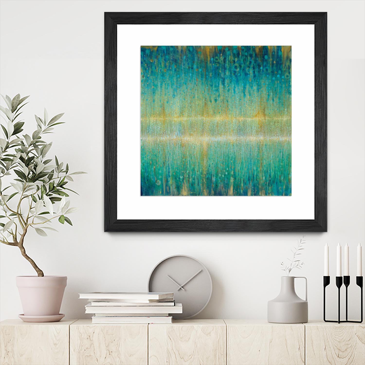 Rain Abstract I by Danhui Nai on GIANT ART - yellow abstract