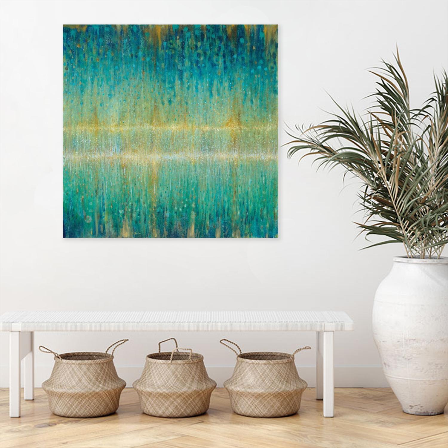 Rain Abstract I by Danhui Nai on GIANT ART - yellow abstract