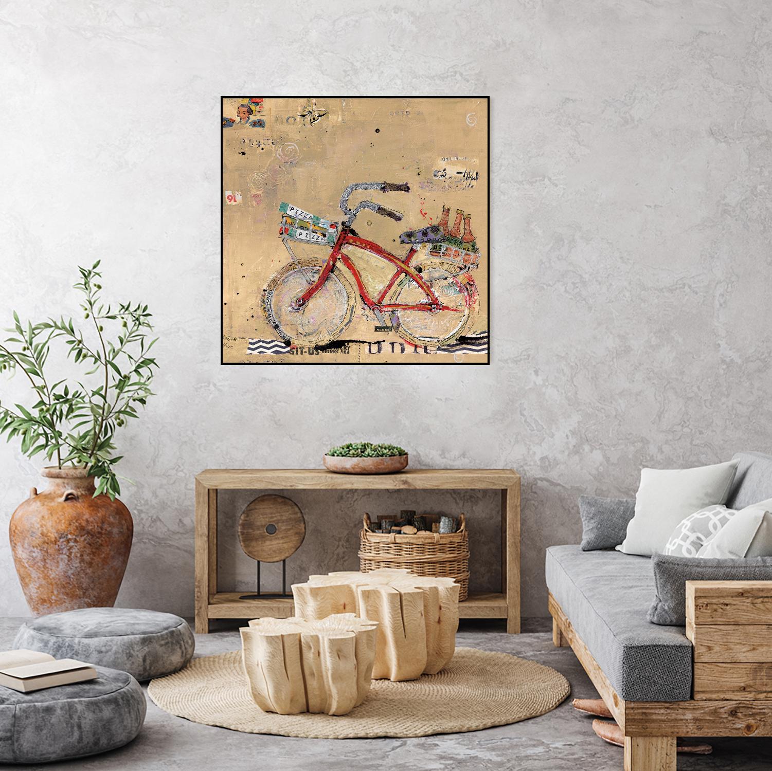 Pizza and Beer by Kellie Day on GIANT ART - beige leisure