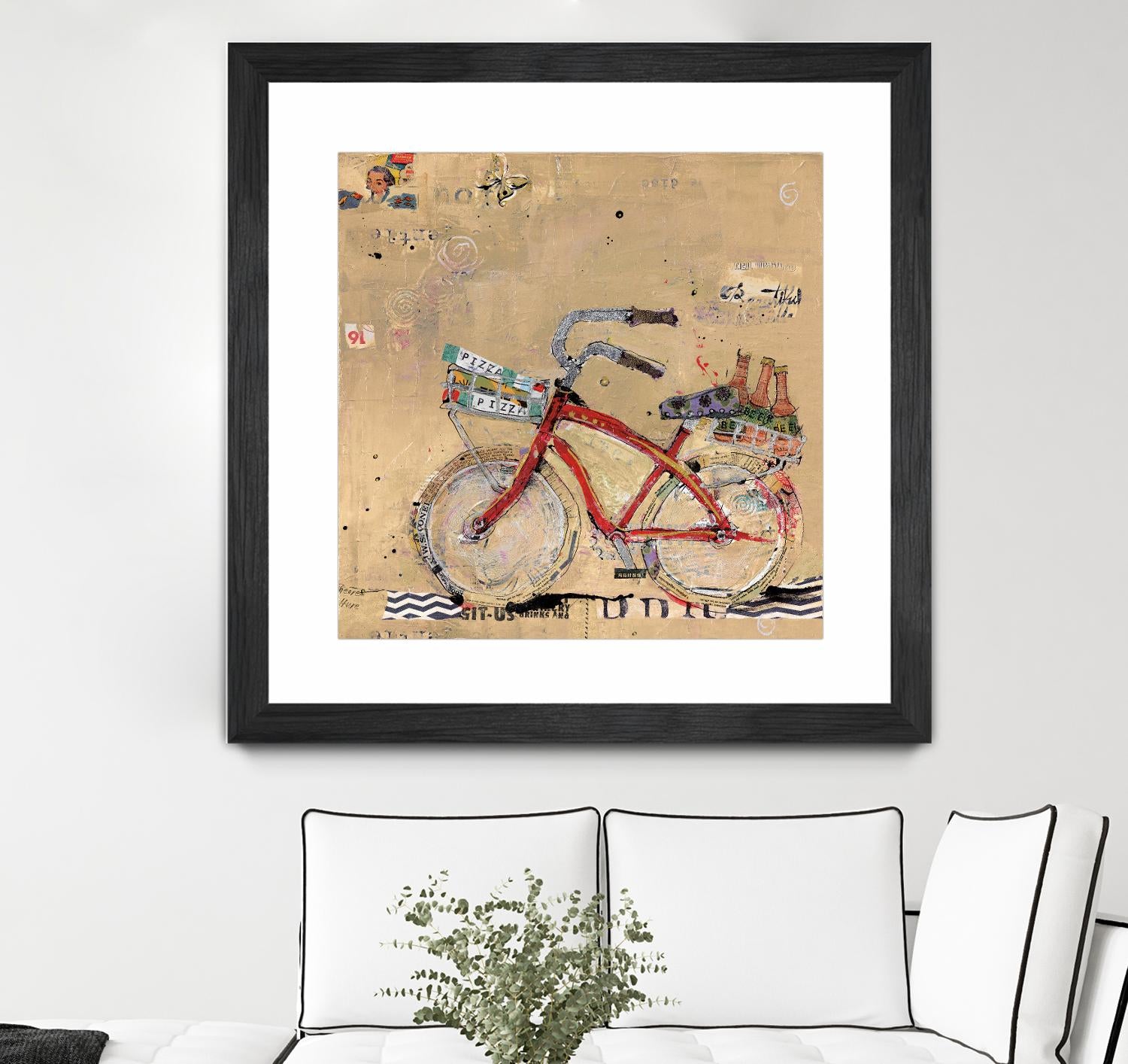 Pizza and Beer by Kellie Day on GIANT ART - beige leisure