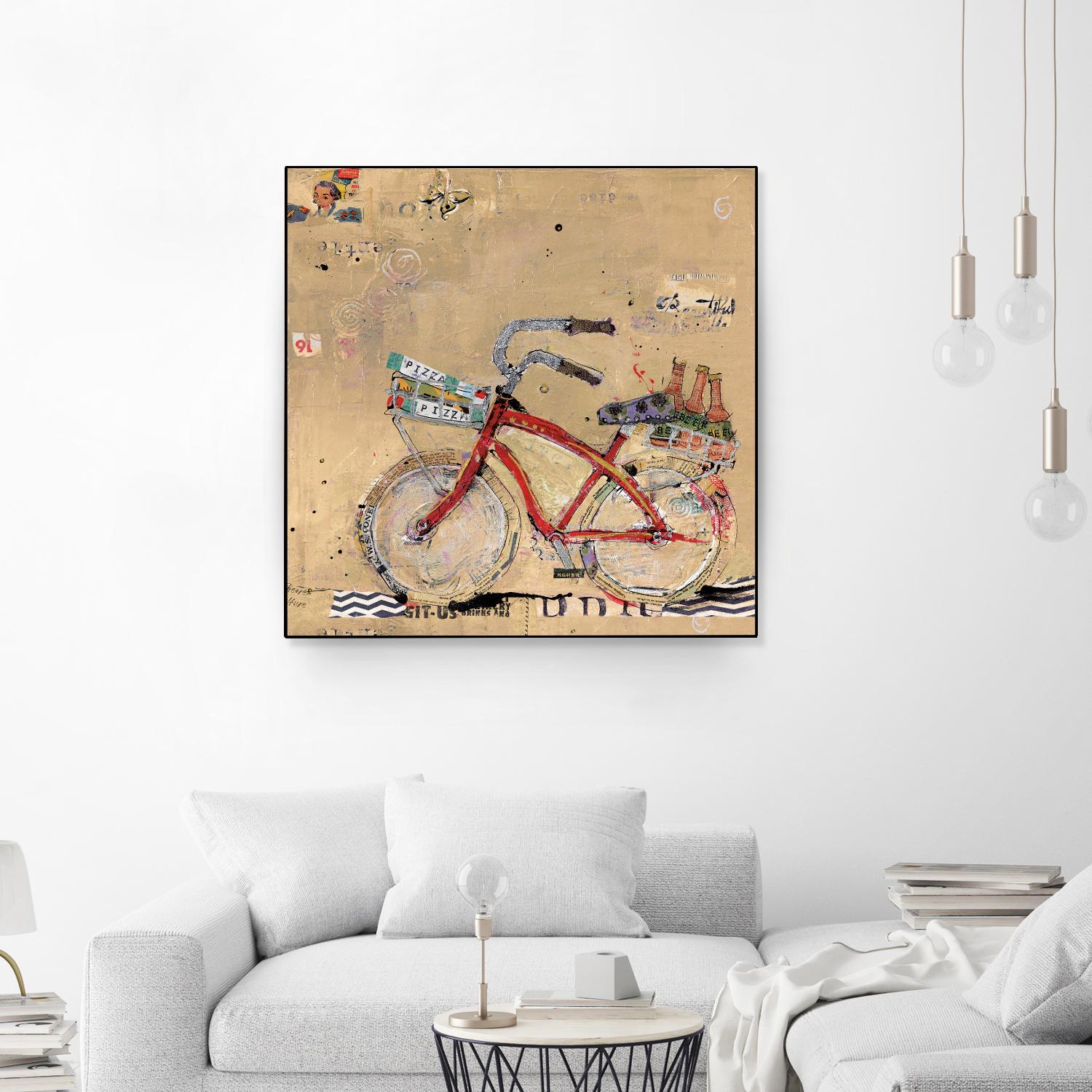 Pizza and Beer by Kellie Day on GIANT ART - beige leisure