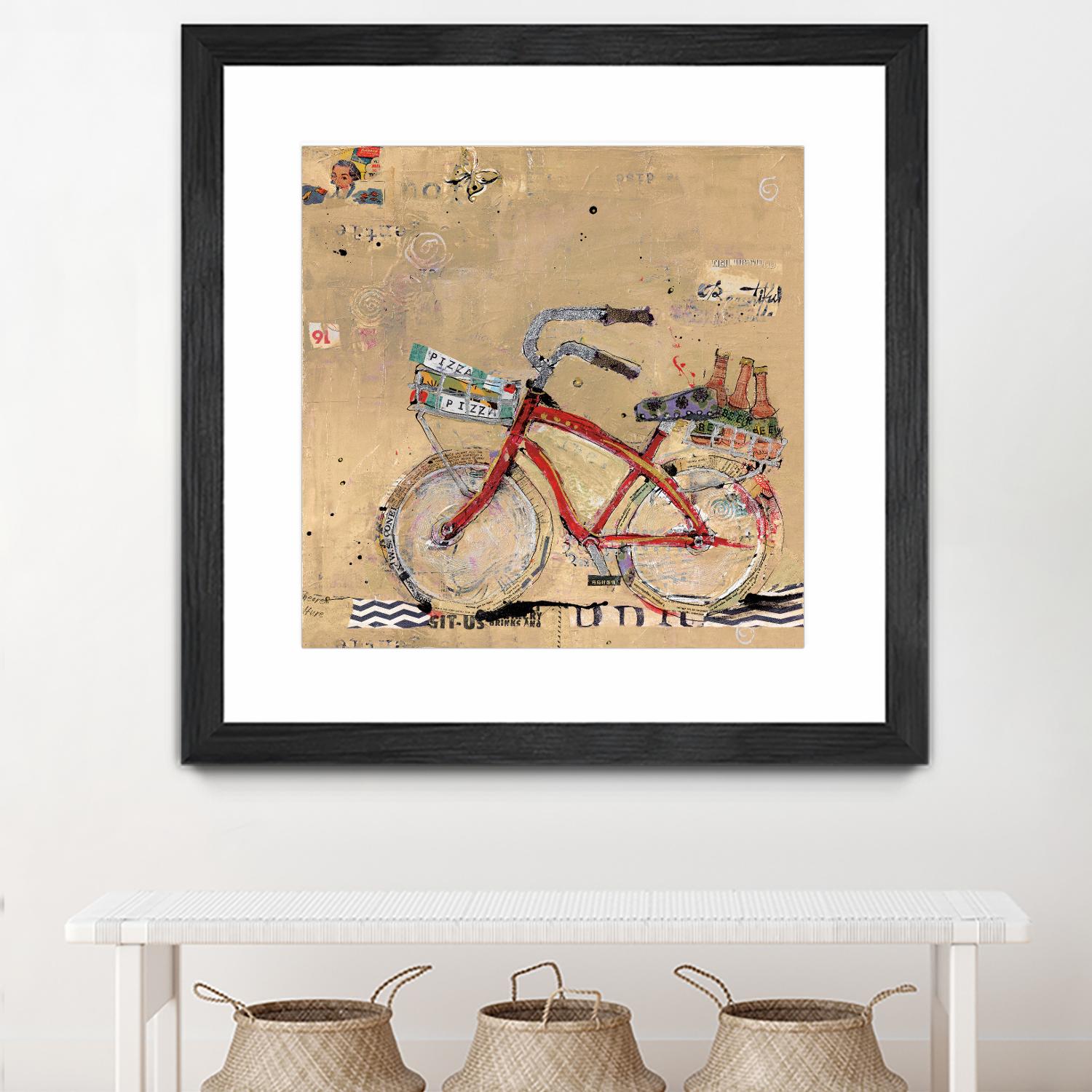 Pizza and Beer by Kellie Day on GIANT ART - beige leisure