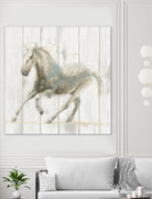 Stallion II on Birch by James Wiens on GIANT ART - grey animals