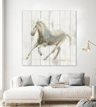 Stallion II on Birch by James Wiens on GIANT ART - grey animals
