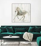 Stallion II on Birch by James Wiens on GIANT ART - grey animals