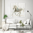 Stallion II on Birch by James Wiens on GIANT ART - white animals horse