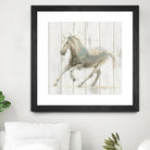 Stallion II on Birch by James Wiens on GIANT ART - grey animals