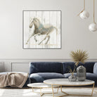Stallion II on Birch by James Wiens on GIANT ART - grey animals