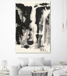 Sumi Waterfall View IV by Chris Paschke on GIANT ART - grey landscape