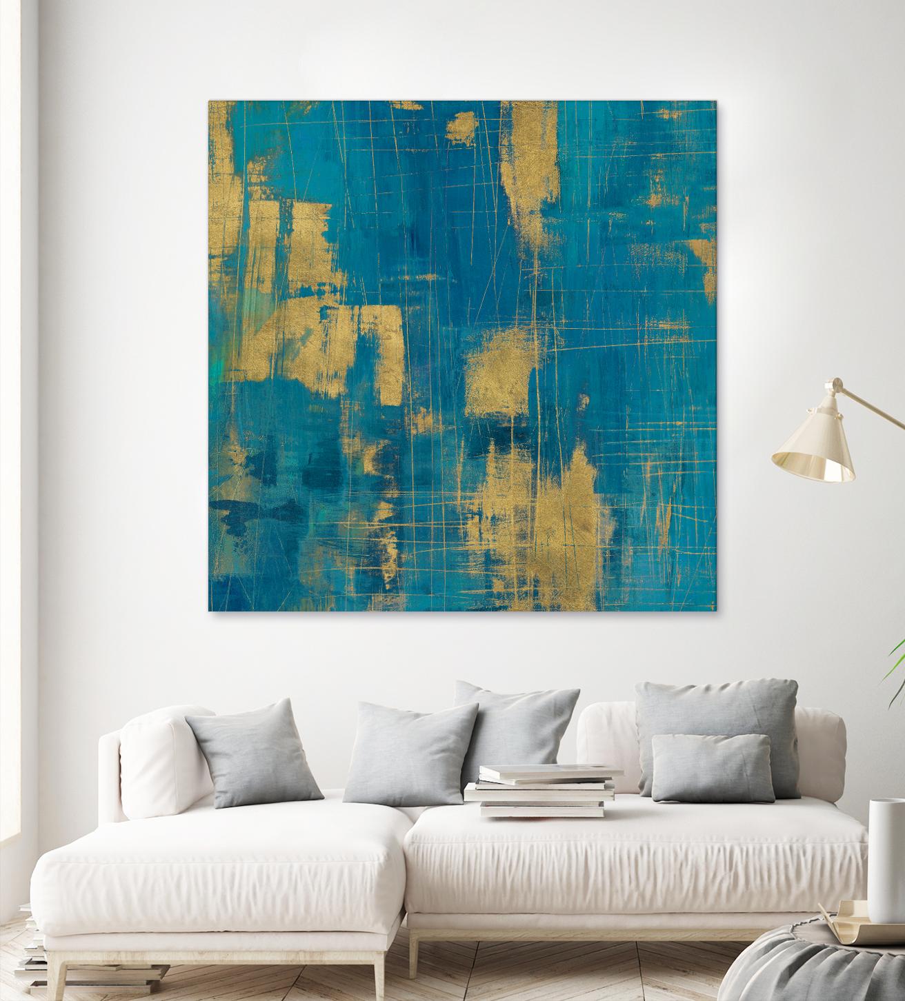 Northern Lights Crop by Melissa Averinos on GIANT ART - yellow abstract