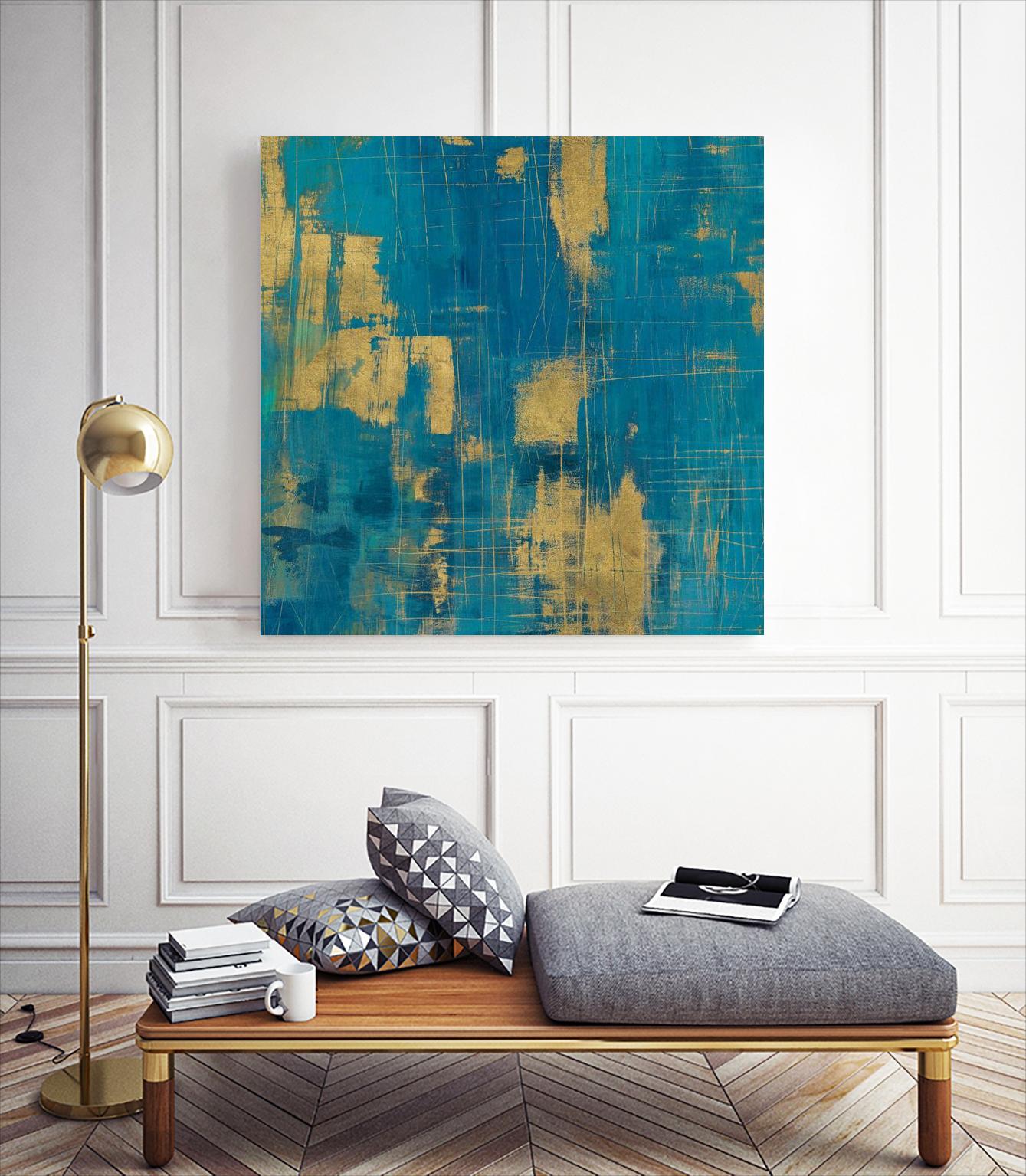 Northern Lights Crop by Melissa Averinos on GIANT ART - yellow abstract