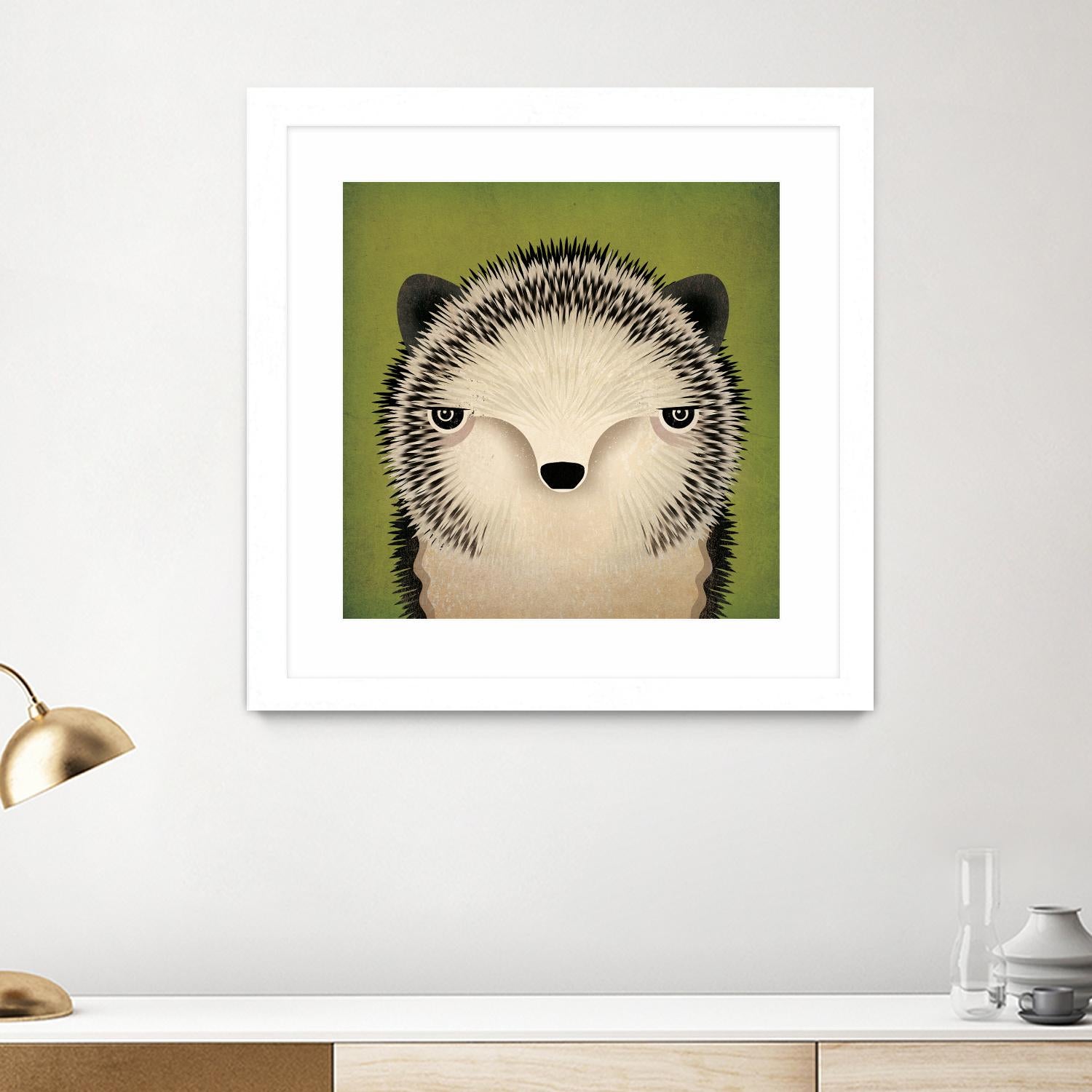Baby Hedgehog by Ryan Fowler on GIANT ART - beige animals