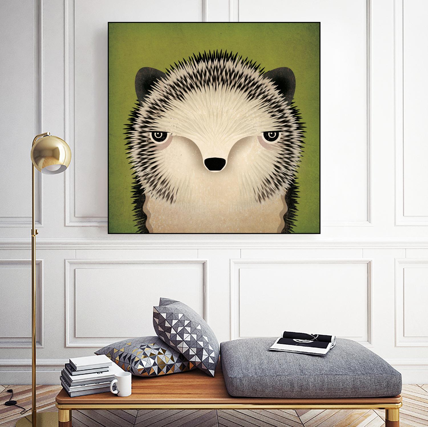 Baby Hedgehog by Ryan Fowler on GIANT ART - beige animals