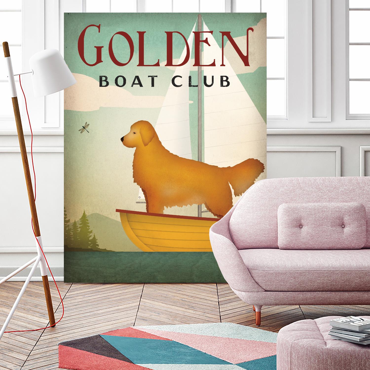 Golden Sail by Ryan Fowler on GIANT ART - blue animals