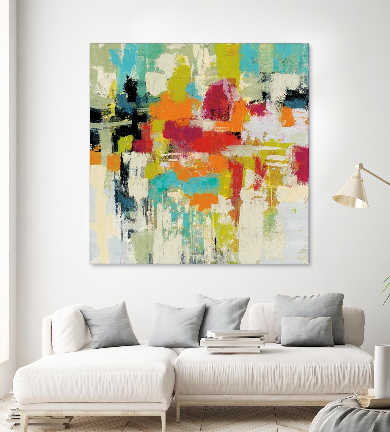 Summer Silk Road by Silvia Vassileva on GIANT ART - green abstract