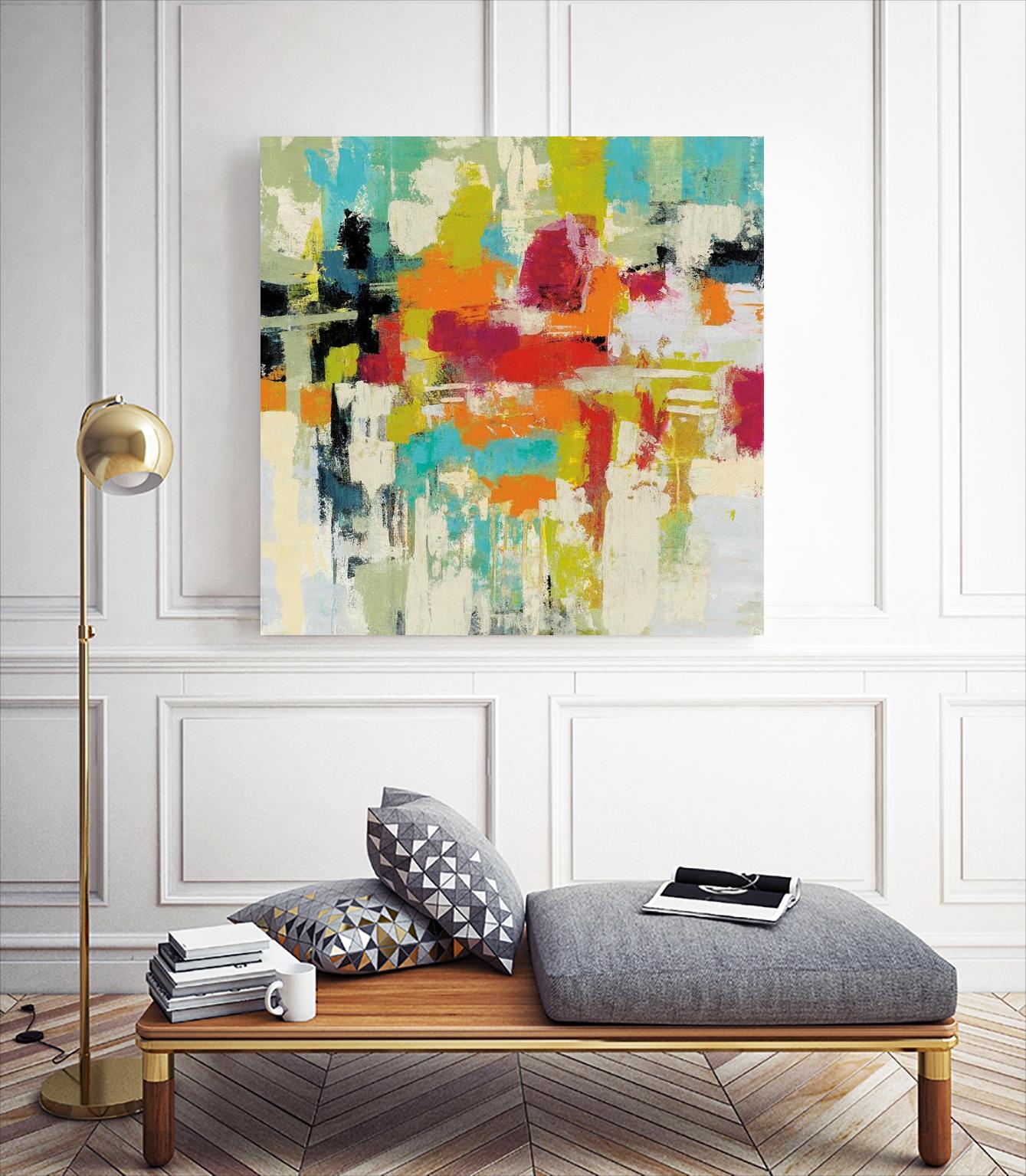 Summer Silk Road by Silvia Vassileva on GIANT ART - green abstract