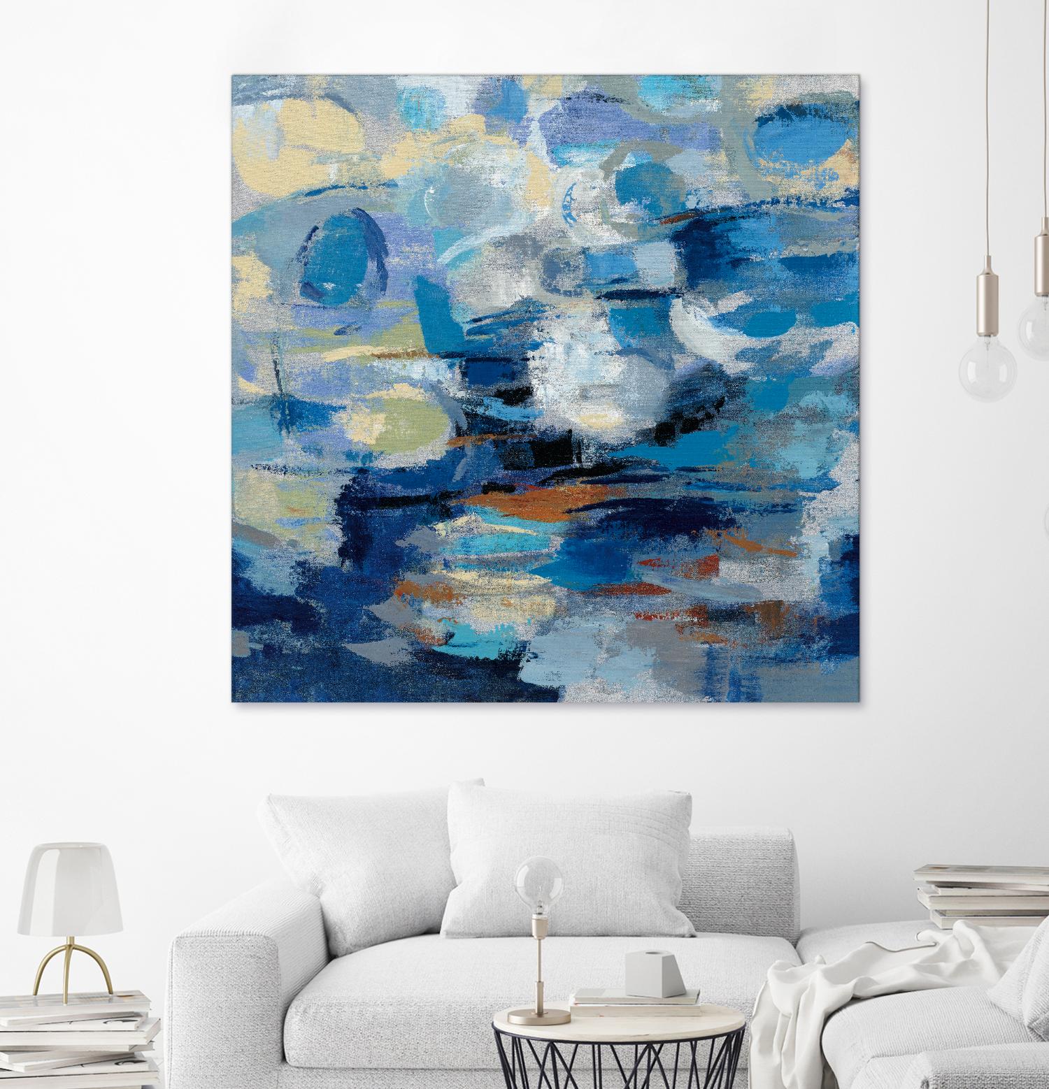 Ultramarine Waves I by Silvia Vassileva on GIANT ART - beige abstract