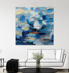 Ultramarine Waves I by Silvia Vassileva on GIANT ART - beige abstract
