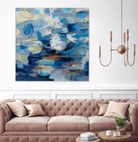 Ultramarine Waves I by Silvia Vassileva on GIANT ART - beige abstract