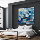 Ultramarine Waves I by Silvia Vassileva on GIANT ART - beige abstract