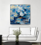 Ultramarine Waves I by Silvia Vassileva on GIANT ART - beige abstract