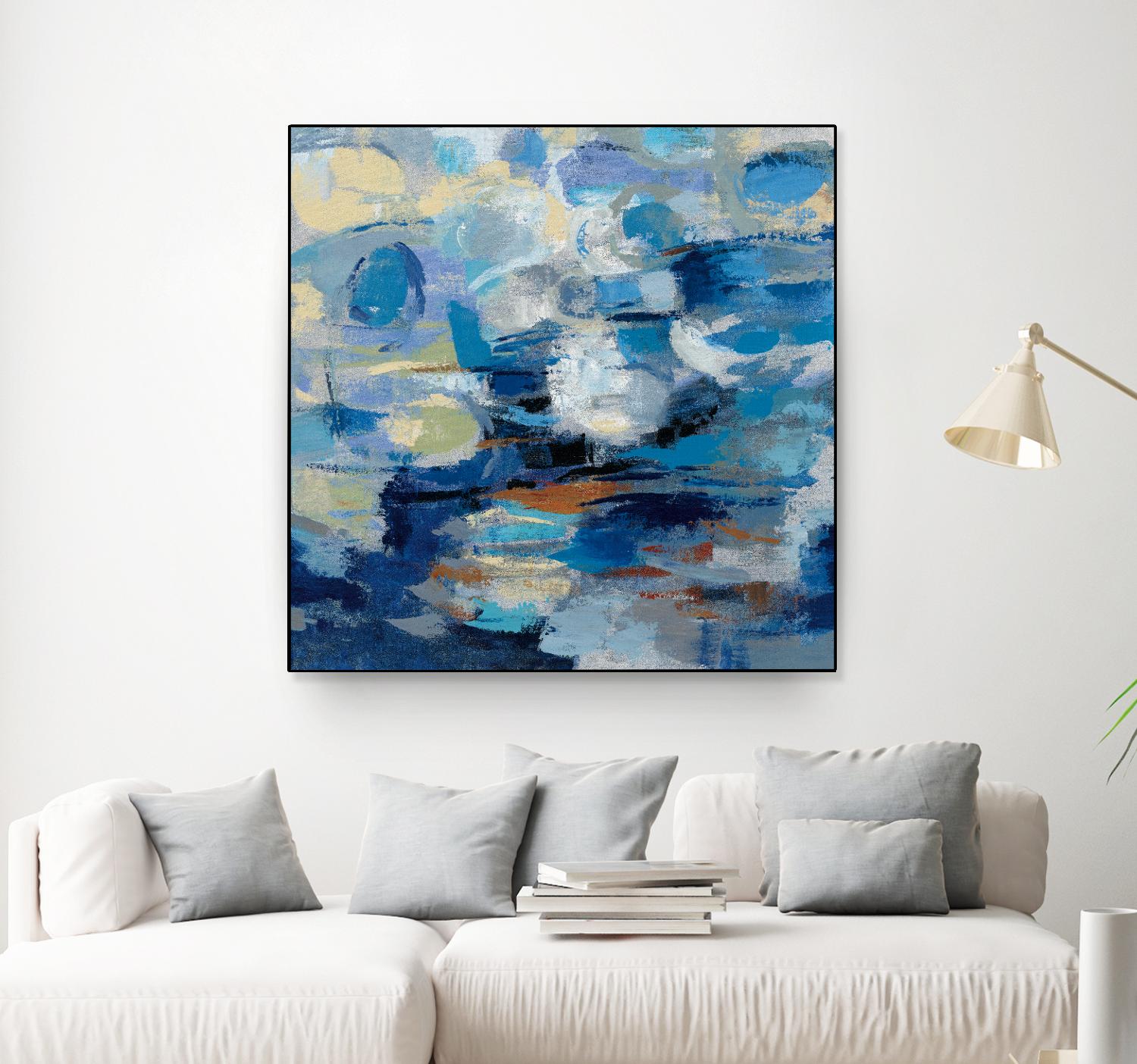 Ultramarine Waves I by Silvia Vassileva on GIANT ART - beige abstract