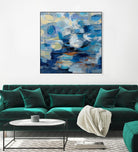 Ultramarine Waves I by Silvia Vassileva on GIANT ART - beige abstract