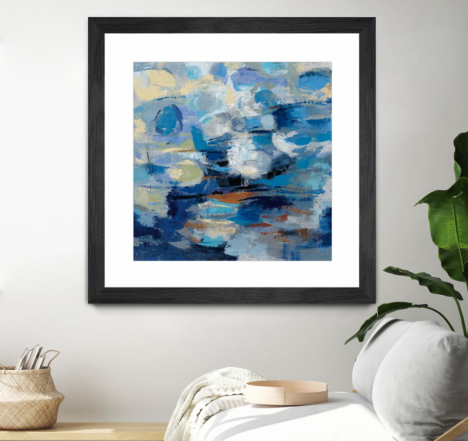 Ultramarine Waves I by Silvia Vassileva on GIANT ART - beige abstract