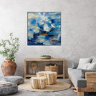 Ultramarine Waves I by Silvia Vassileva on GIANT ART - beige abstract