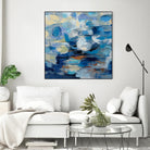 Ultramarine Waves I by Silvia Vassileva on GIANT ART - beige abstract