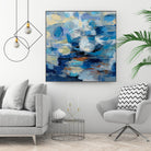 Ultramarine Waves I by Silvia Vassileva on GIANT ART - beige abstract