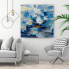 Ultramarine Waves I by Silvia Vassileva on GIANT ART - beige abstract
