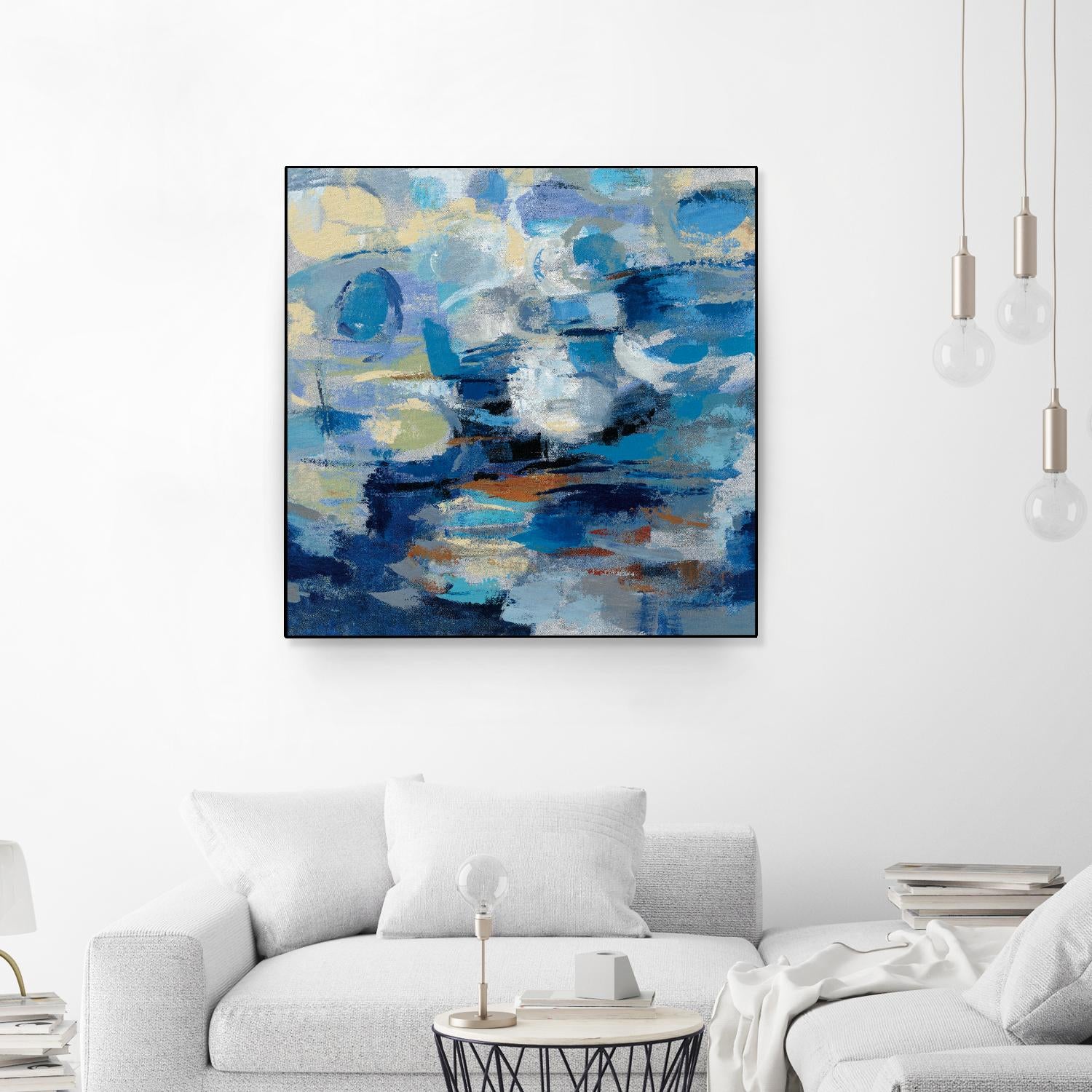 Ultramarine Waves I by Silvia Vassileva on GIANT ART - beige abstract