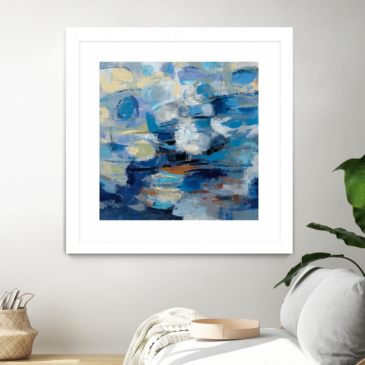 Ultramarine Waves I by Silvia Vassileva on GIANT ART - beige abstract