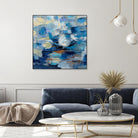 Ultramarine Waves I by Silvia Vassileva on GIANT ART - beige abstract