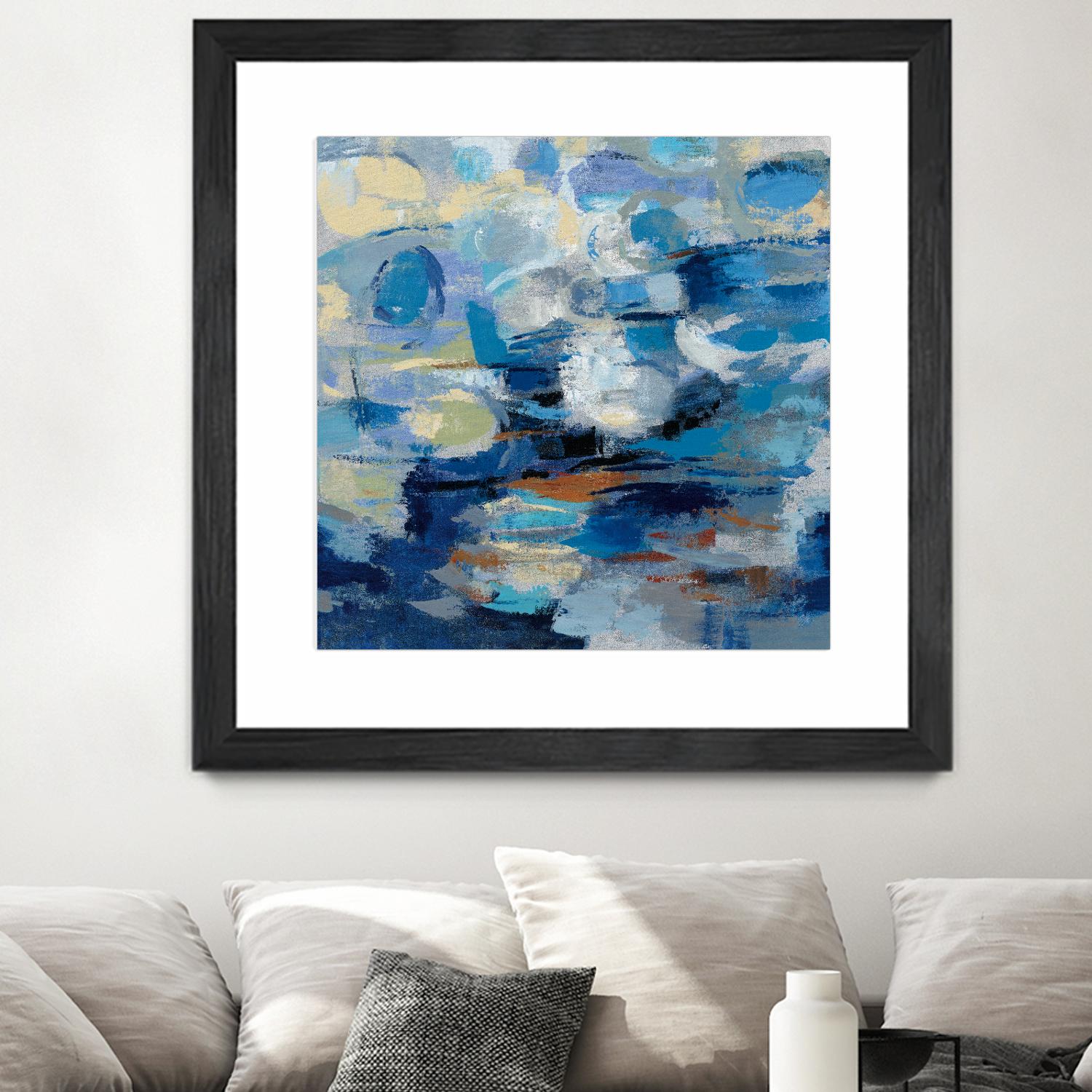 Ultramarine Waves I by Silvia Vassileva on GIANT ART - beige abstract