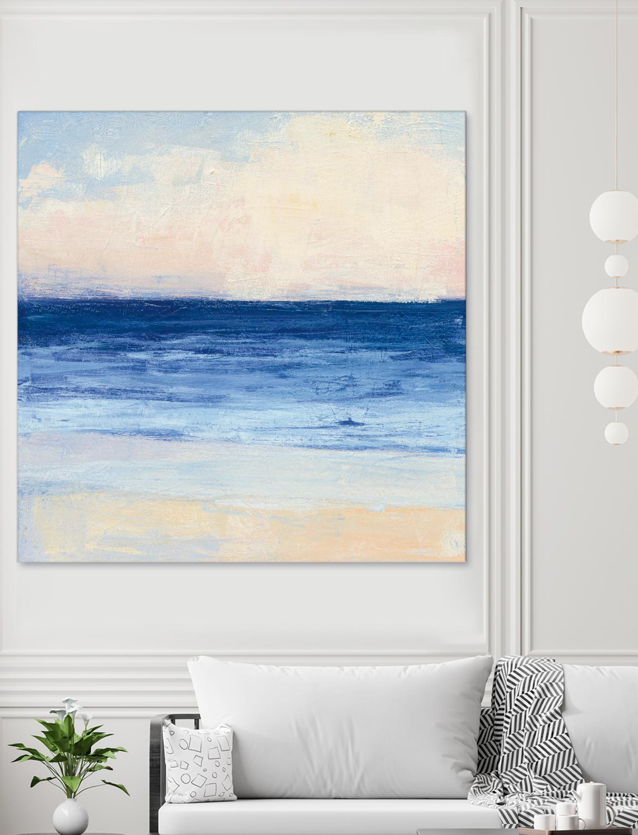 True Blue Ocean I by Julia Purinton on GIANT ART - white sea scene