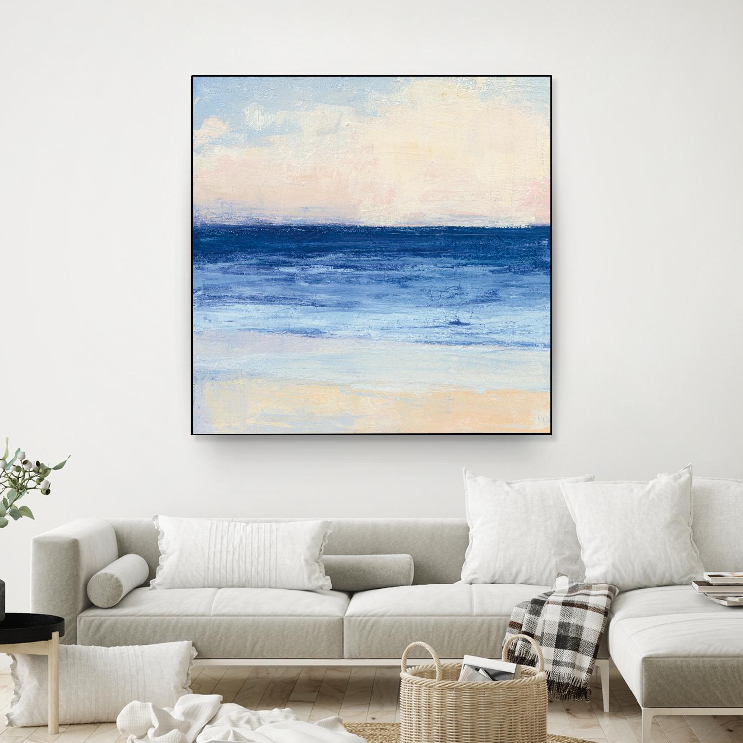 True Blue Ocean I by Julia Purinton on GIANT ART - white sea scene
