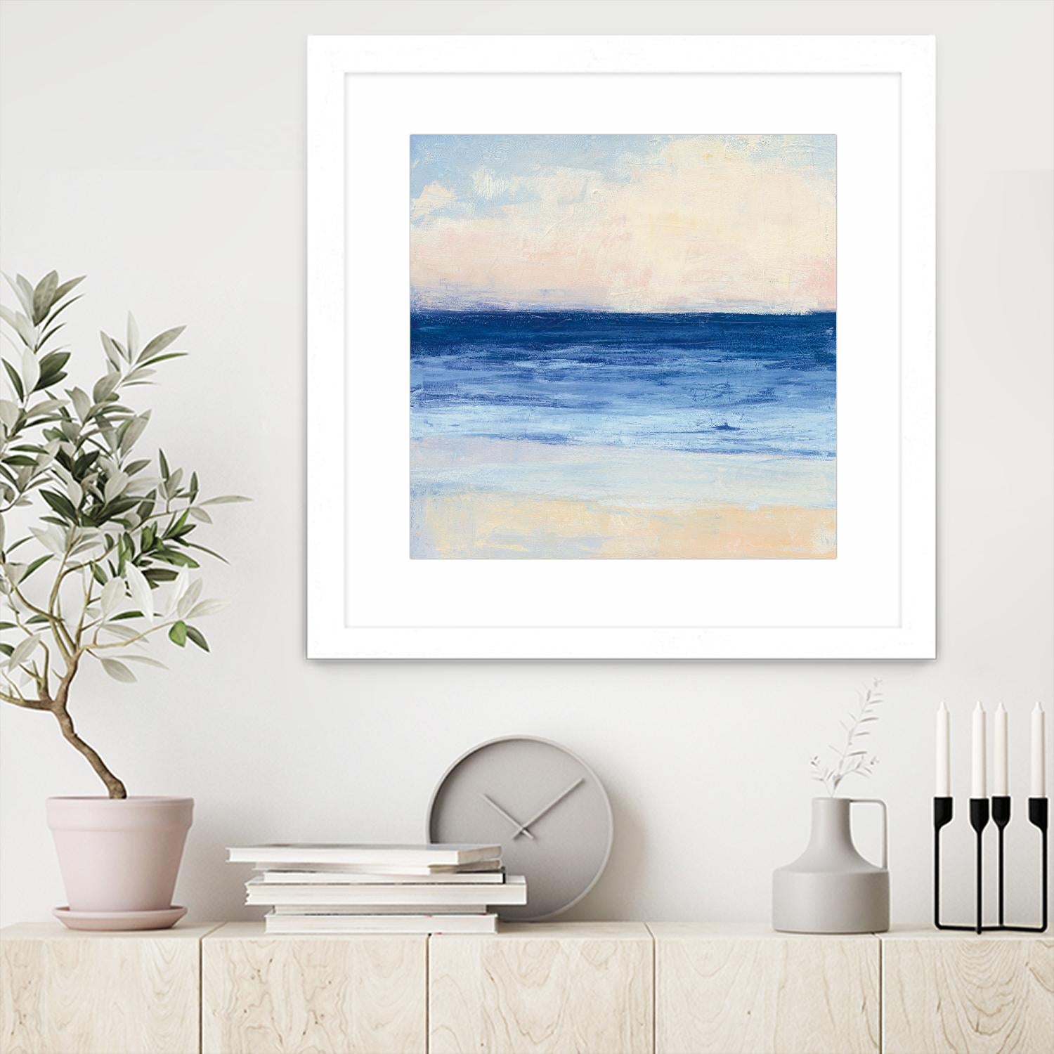 True Blue Ocean I by Julia Purinton on GIANT ART - white sea scene