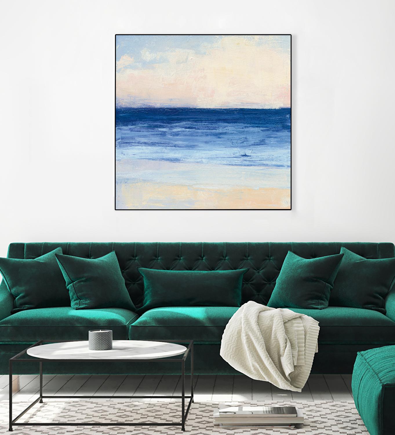 True Blue Ocean I by Julia Purinton on GIANT ART - white sea scene