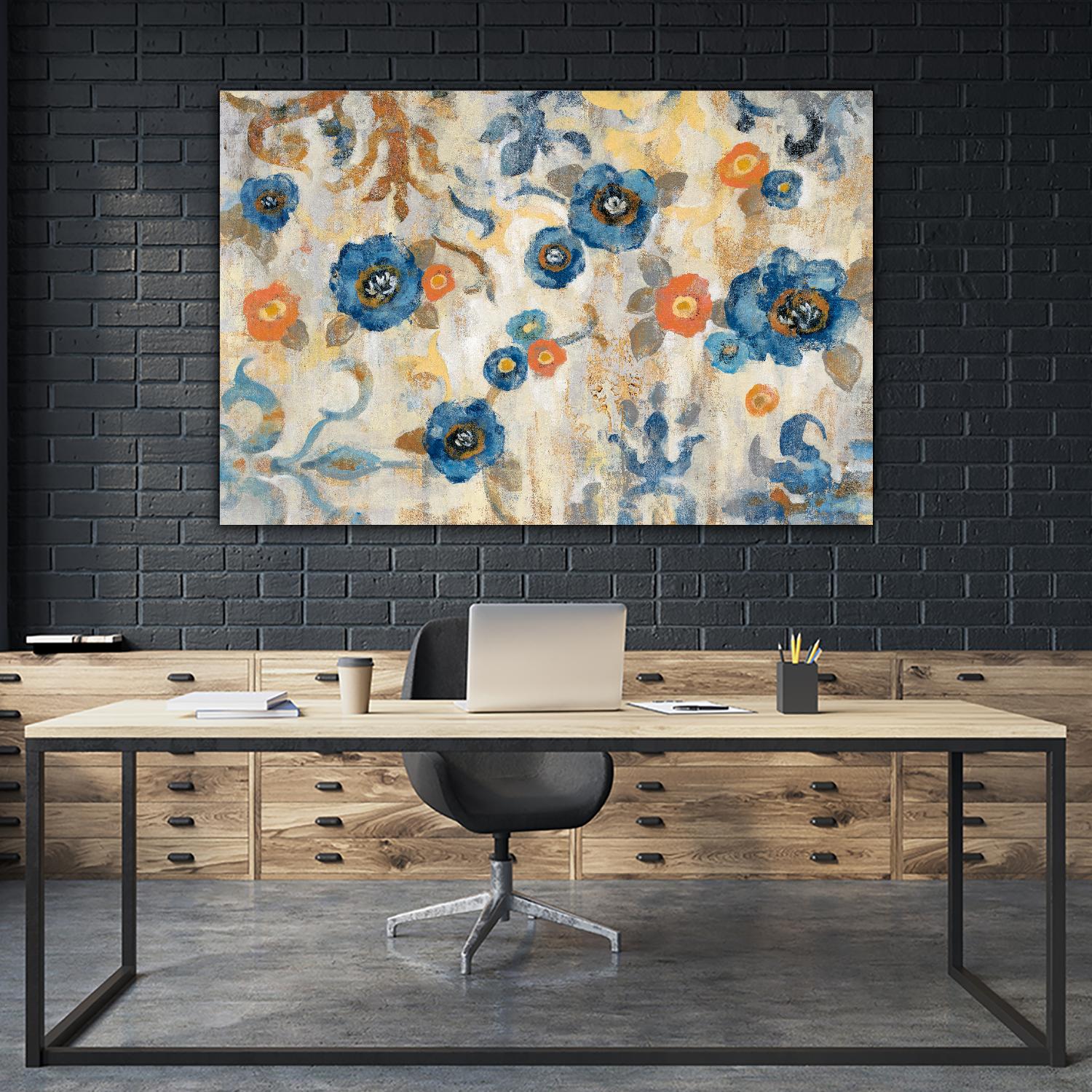 Flowers and Fragments by Silvia Vassileva on GIANT ART - orange floral