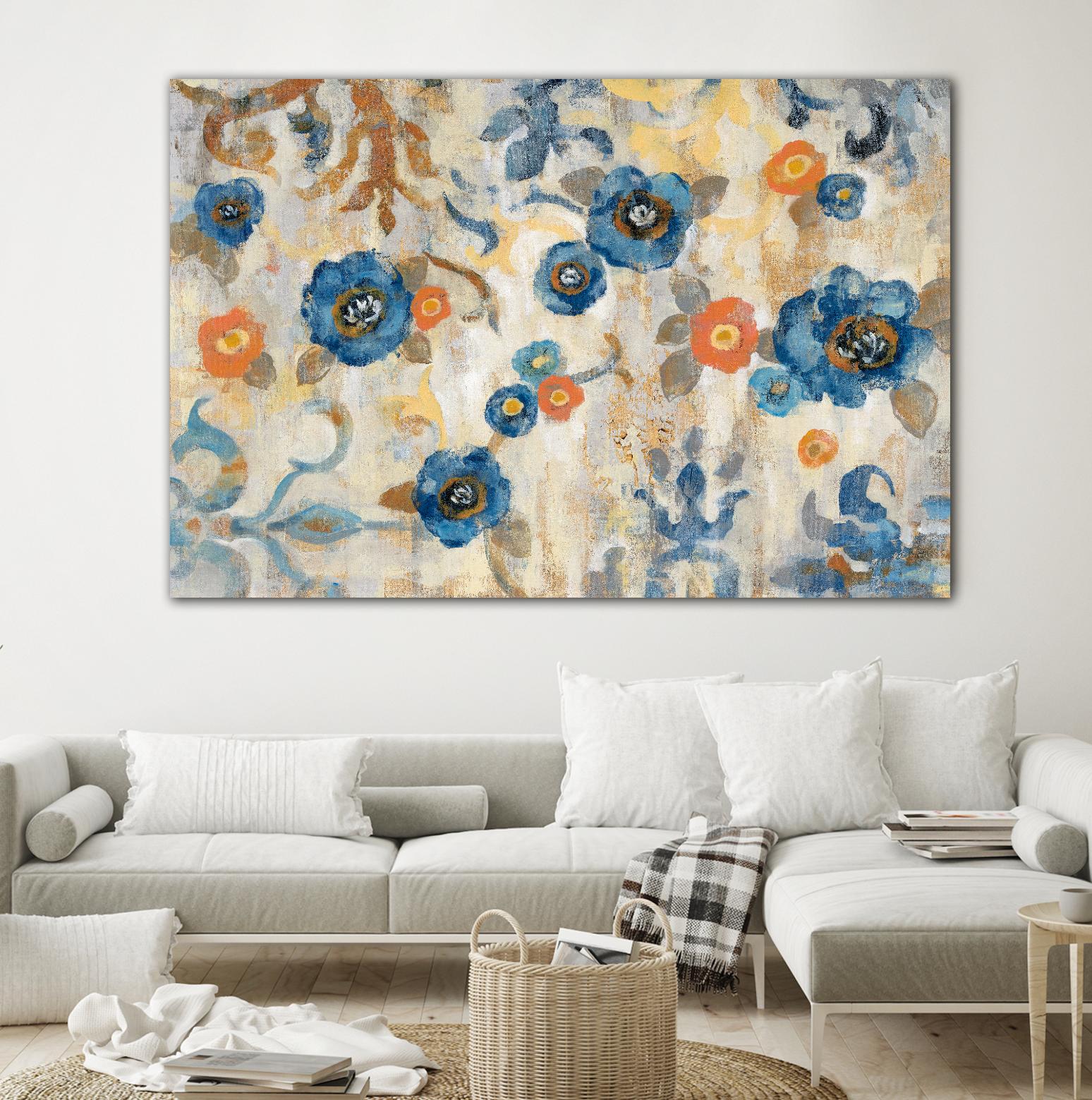 Flowers and Fragments by Silvia Vassileva on GIANT ART - orange floral