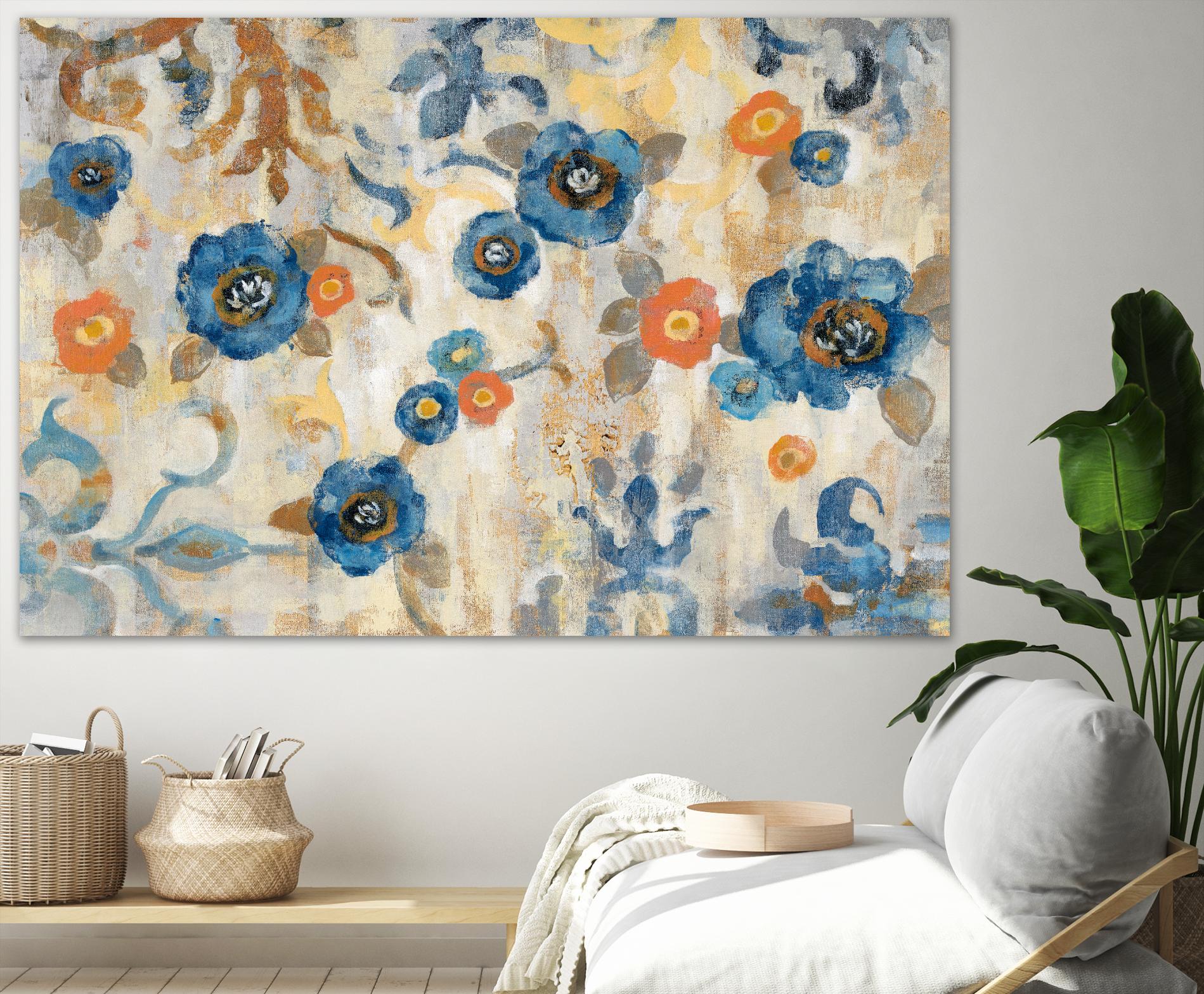 Flowers and Fragments by Silvia Vassileva on GIANT ART - orange floral