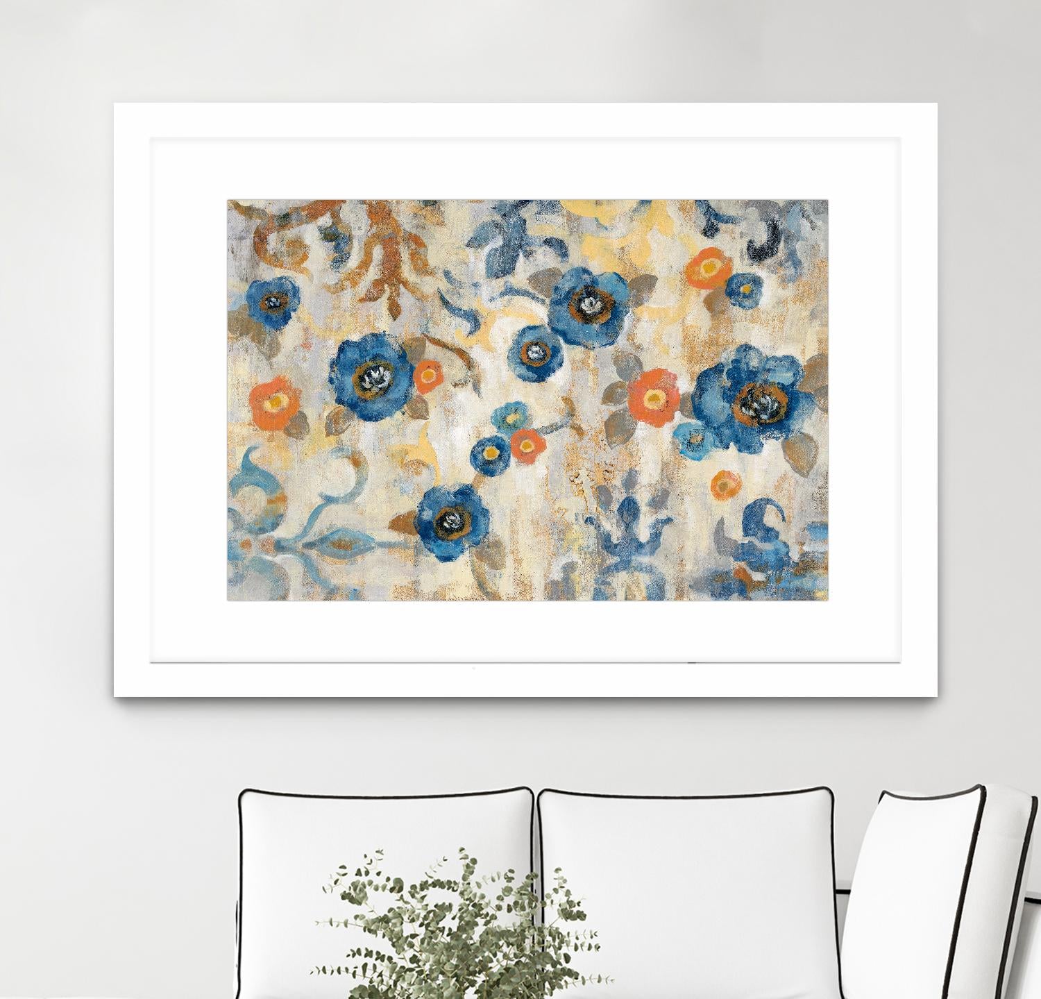 Flowers and Fragments by Silvia Vassileva on GIANT ART - orange floral