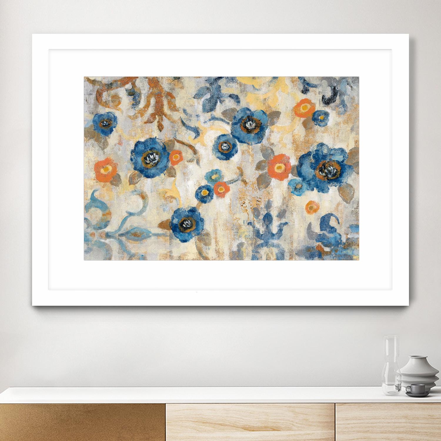 Flowers and Fragments by Silvia Vassileva on GIANT ART - orange floral