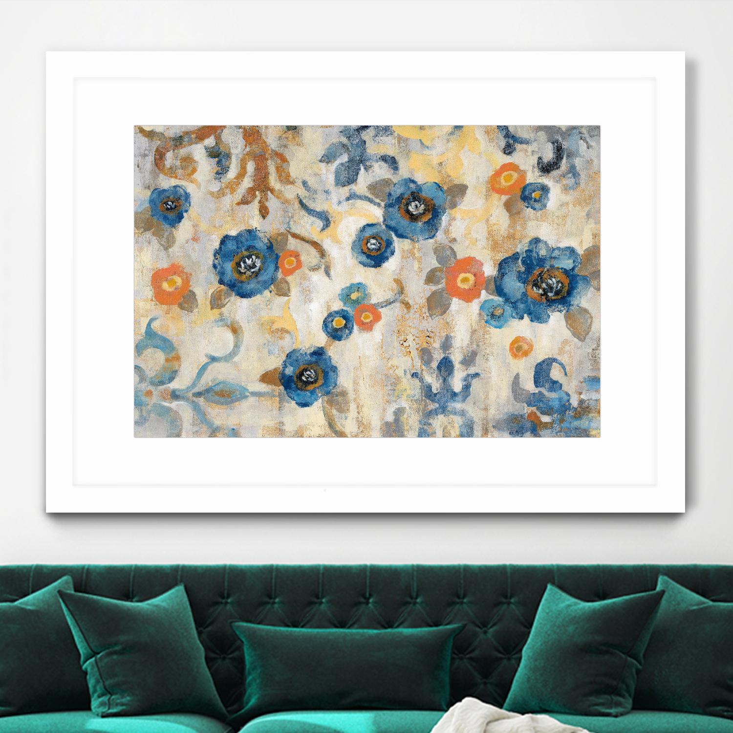 Flowers and Fragments by Silvia Vassileva on GIANT ART - orange floral